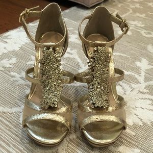 Gianni Bini Gold Sequin Heels
